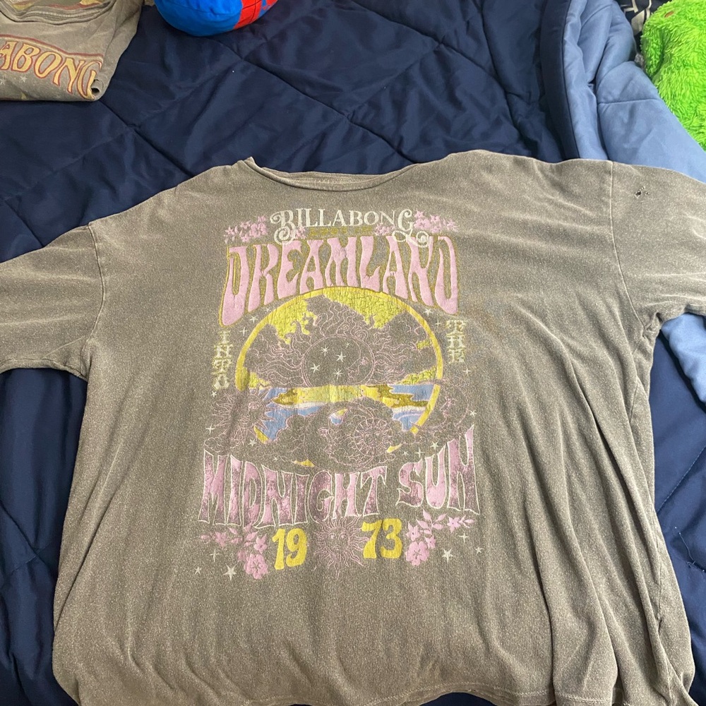 Billabong Oversized Dreamland Midnight Sun Tee - Gray